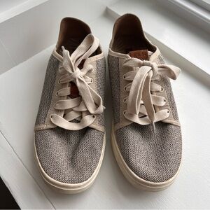 OluKai Women's Sneakers in Tan and Cream